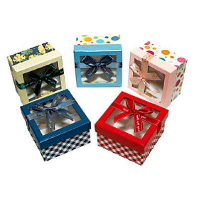 Hộp quà Vuông (Kiếng) Phượng Hoàng V047 - 9 x 9 x 6 cm - Giao nẫu ngẫu nhiên