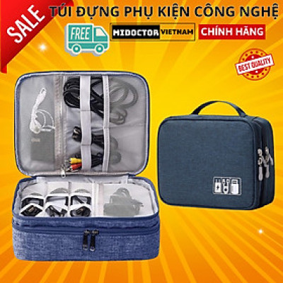 Túi Đựng Phụ Kiện Điện Thoại Máy Tính Lớn Cải Tiến Nhiều Ngăn Chống Nước, Chống Sốc Hàng Chính Hãng miDoctor - 2 NGĂN