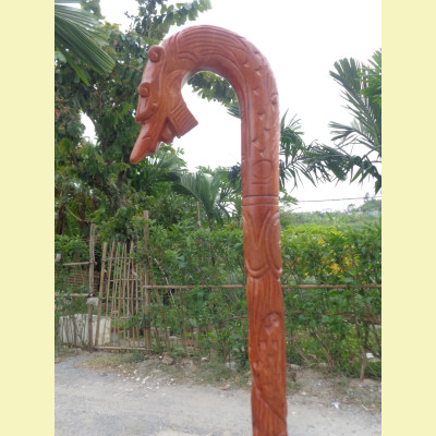 Gậy gỗ batoong chống cho người già -Đầu rồng thân trạm rồng- gỗ hương tự nhiên BTNK DAICAT Hàng chính hãng