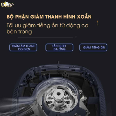 Máy Làm Sữa Hạt Cách Âm Bear PBJ-B10U5 8 Chức Năng Xay Nấu - Hàng Nhập Khẩu