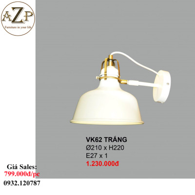 AZP - ĐÈN ỐP VÁCH / ĐÈN TRANG TRÍ / ĐÈN TREO TƯỜNG PHÒNG KHÁCH, PHÒNG NGỦ, NHÀ HÀNG, KHÁCH SẠN AZP-VK62 phong cách đương đại, hàng nhập khẩu AZP