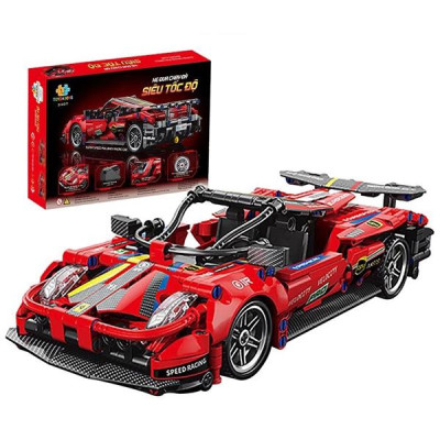 Đồ Chơi Lắp Ráp Xe Đua Chạy Đà Siêu Tốc Độ - Super Speed Pullback Racing Car - Toys&Joys 3307 (513 Mảnh Ghép)