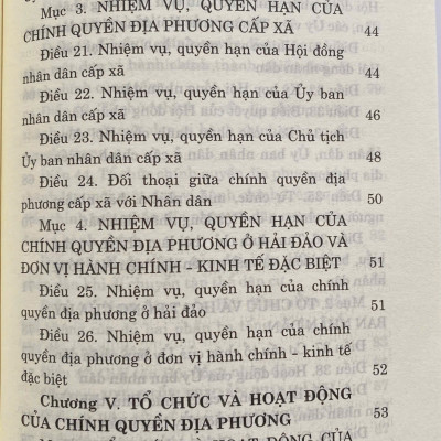 Luật Tổ Chức Chính Quyền Địa Phương 
