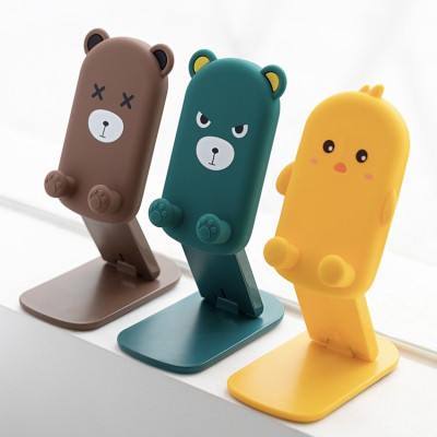 Giá Đỡ Điện Thoại - Ipad Hình Gấu Vịt dễ thương, Có Thể để nâng smartphone live stream tự chụp quay video cam trước Điều Chỉnh Độ Cao - miếng lót chuột