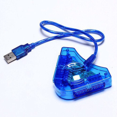 Tay cầm PS2 đen có rung PlayStation PC - Cáp chuyển cổng PS2 sang USB cho PC máy tính bàn laptop - chuyên đá pes - game hành động - miếng lót chuột