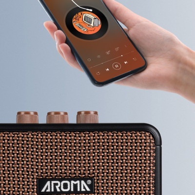 Loa Đàn Guitar Acoustic Aroma AG -04 I Loa Ampli Guitar Điện Mini Aroma AG-04