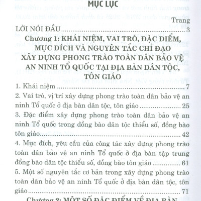 Vận Động Quần Chúng Và Xây Dựng Phong Trào Toàn Dân Bảo Vệ An Ninh Tổ Quốc Tại Địa Bàn Dân Tộc, Tôn Giáo