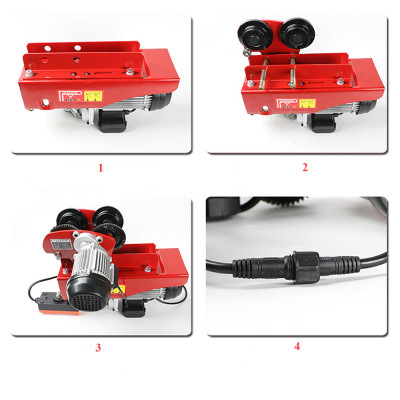 Bộ Tời Điện Kèm Rùa ABG PA300 (150/300kg) 12 Mét - Giúp Máy Tời Treo Nâng Hạ Vật Nặng Dễ Dàng Trong Nhà Xưởng Công Nghiệp Và Đời Sống, Nâng Kéo Linh Hoạt, Hiệu Quả Cao - Hàng Chính Hãng (Giao Màu Ngẫu Nhiên)