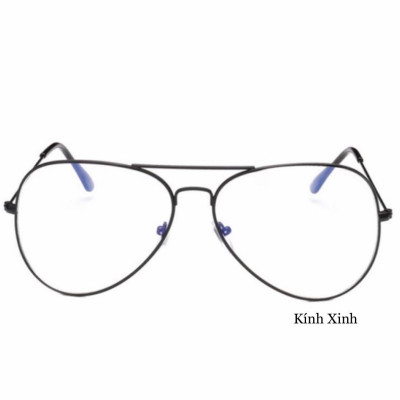 Kính Nam Nữ Thời Trang Dáng Chuồn Phi Công Đi Đường - Tặng Phụ kiện Bao da + Khăn lau cao cấp (ĐEN)