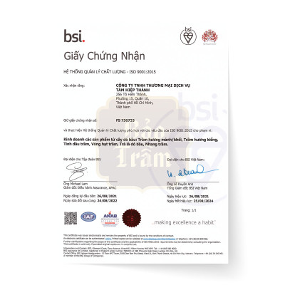 Nhang Trầm Hương 20cm Cao Cấp – Hộp Vàng 330g | Bảo Trầm – Thơm Sạch, Tăm Mộc An Toàn