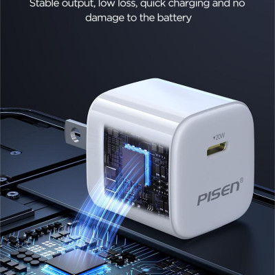Sạc Nhanh Pisen Quick - Mr White Tiny USB-C 20W