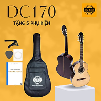 Đàn guitar classic DC170 dòng ghitar trung kỹ full size gỗ hồng đào solid cho âm thanh cổ điển ấm áp Duy Guitar