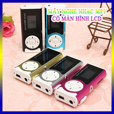 Máy Nghe Nhạc Mp3 Có Màn Hình LCD, Earphone Đọc Thẻ Nhớ Và Loa Ngoài Thời Trang