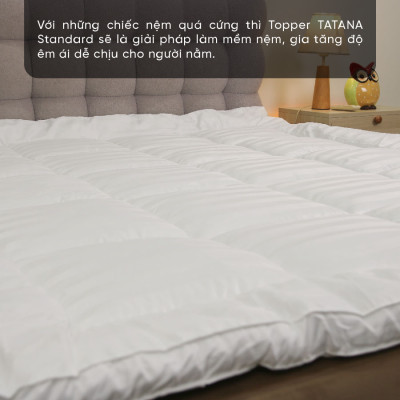 Tấm làm mềm nệm Topper TATANA Standard 160x200x5cm-Mềm mại-Êm ái.
