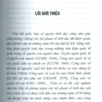Phòng Ngừa Các Tội Phạm Về Tình Dục Ở Việt Nam (Sách chuyên khảo) 