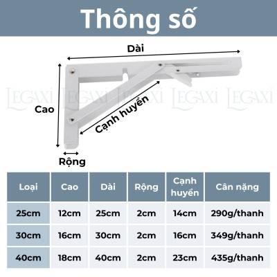 Giá Đỡ Bản Lề Gập, Giá Ke Góc Gập Đỡ Bàn Chữ K Gấp Gọn Treo Tường Pát Ke Đỡ Khay Kệ Nhà Bếp Phòng Khách Legaxi