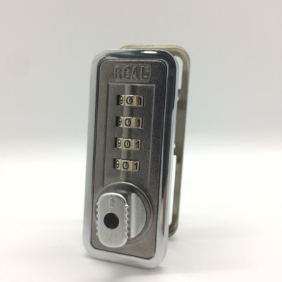 Khóa tủ Real 4 số dọc RL9041-01 keyless lock có chìa dò lại mật khẩu khi quên