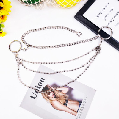 Thắt lưng titan thép 3 tầng hạt chain cá tính nam nữ