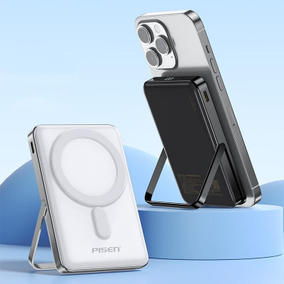 Sạc Dự Phòng Pisen Quick - POWERMag 30W Digital 2-in-1 10000mAh - Màu Đen