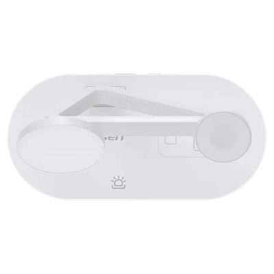 Sạc Không Dây 3 Trong 1 Pisen Pro - Wireless 3-in-1 Night Light - Màu Trắng