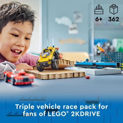 LEGO City 60395 Bộ sưu tập 3 xe đua kết hợp (362 chi tiết)