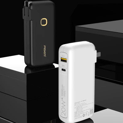 Sạc Dự Phòng 2 In 1 Có Chân Cắm - Quick High Power Box 10000MAH 20W - Pisen TS-D308 (Mẫu Màu Giao Ngẫu Nhiên)