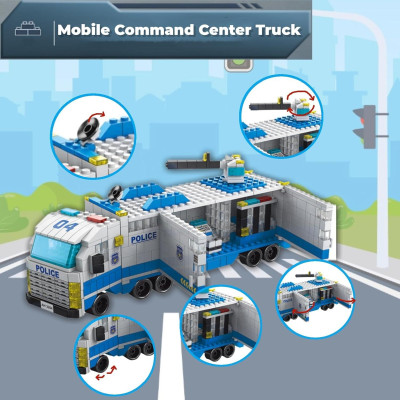 Đồ Chơi Lắp Ráp Xe Cảnh Sát 6 Trong 1 - Police Car - Toys&Joys 8978-4 (1000 Mảnh Ghép)