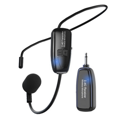 Micro Không Dây 2.4G G18 Đeo Tai, Tích Hợp Nút Điều Chỉnh Âm Lượng, Kết Nối Dài 50m, Pin Lithium 400mAh, Jack 3.5mm và 6.5mm, Hỗ Trợ Giảng Dạy, Thuyết Trình, Livestream, Chất Âm To Rõ, Dễ Dàng Sạc USB Qua Laptop, PC, Pin Dự Phòng | Hàng Nhập Khẩu