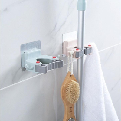 Móc Nhựa Đa Năng Dán Tường Treo Cán Chổi Hiện Đại, Cây Lau Nhà Gắn Tường, Chắc Chắn, Tiện Lợi Cho Mọi Nhà -TakyHome 4029