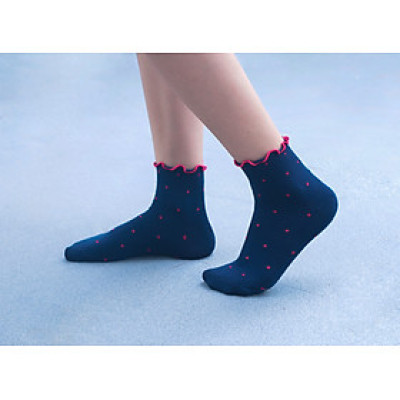 Tất vớ nữ bèo nhún Vintage Kikiya cao cấp Hàn Quốc W-C-025