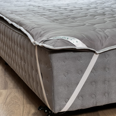 Topper làm mềm nệm LIDACO vải phi lụa mát mịn có khóa kéo