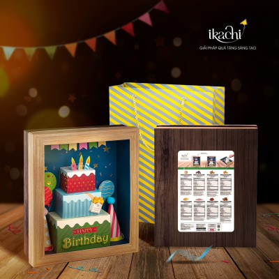 Hộp quà tặng sinh nhật - Chiếc bánh yêu thương - Hộp quà sinh nhật cao cấp tặng bạn bè, người thân
