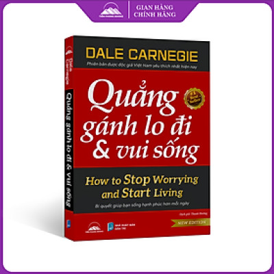 Sách - Quẳng Gánh Lo Đi & Vui Sống - Khổ Lớn, Tái Bản 2024 - Bìa Đỏ