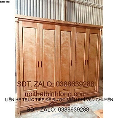 tủ áo gỗ đinh hương cánh phẳng hiện đại sang trọng