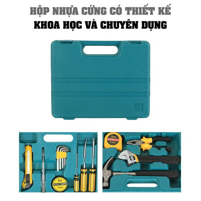 Bộ Dụng Cụ Sửa Chữa Gia Đình Đa Năng 16 Món Tiện Dụng, Bộ Đồ Nghề Đa Năng Xếp Gọn Có Hộp Đựng