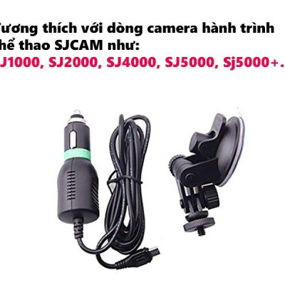 Sạc Xe Hơi Cho Camera Hành Trình SJCAM SJ4000 & SJ5000 & M10 - Hàng chính hãng 