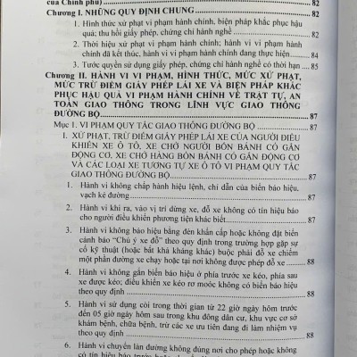 Xử phạt vi phạm hành chính về trật tự, an toàn giao thông trong lĩnh vực giao thông đường bộ