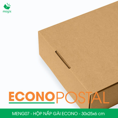 MENG07 - 30x25x6 - 60 Hộp carton nắp gài đóng hàng giá rẻ, hộp gói hàng, hộp quà thời trang