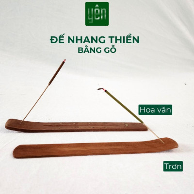 Đế Gỗ Thông Cắm Nhang Thảo Tối Giản Trang Trí Nhà Bàn Thờ Dâng Hương Thư Giãn