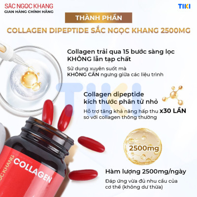 Combo 6 món Nước tẩy trang 145ml + Sữa rửa mặt 100g + Nước hoa hồng 145ml + Kem chống nắng 50g + Viên uống Collagen 60 viên + Kem dưỡng da ban đêm-10g  [Sắc Ngọc Khang official]