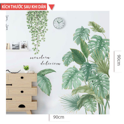 Decal dán tường Sticker dán tường các mẫu Lá Chuối
