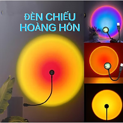 Đèn trang trí chiếu hoàng hôn thích hợp chụp ảnh quay phim làm đèn ngủ
