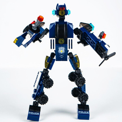 Đồ Chơi Lắp Ráp Chiến Binh Cảnh Sát Siêu Cấp 6 Trong 1 - Super Police Warrior - Toys&Joys 8971-6 (135 Mảnh Ghép)