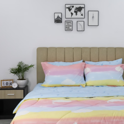 Bộ drap, áo gối Kèm mền chần Stefani chất Cotton nhung mềm mịn mát - màu sắc trẻ trung đủ kích thước mẫu mới 2024