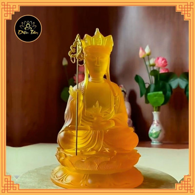 Tượng phật địa tạng vương bồ tát tượng địa tạng lưu ly cao 21cm đồ thờ cúng phong thủy - shop Diệu Tâm