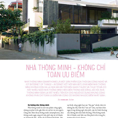 Tạp chí Kiến Trúc và Đời Sống số 218 (Tháng 8-2024) _ Nhà thông minh không chỉ toàn ưu điểm