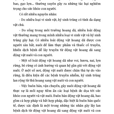 Nông Nghiệp Xanh Và Sạch - Bệnh Lây Truyền Giữa Động Vật Và Người