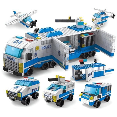 Đồ Chơi Lắp Ráp Xe Cảnh Sát 6 Trong 1 - Police Car - Toys&Joys 8978-4 (1000 Mảnh Ghép)