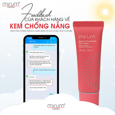 Kem chống nắng Mirum nâng tông, dưỡng trắng, ngừa lão hóa và bảo vệ da toàn diện 50ml – Mirum Multi UV Protection Sun Cream SPF 50+/PA+++