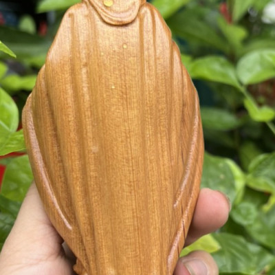 Tượng điêu khắc đức mẹ bạn ơn bằng gỗ bách xanh thơm nức kt cao 20x8x6cm 